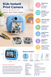 Kids Instant Print Camera – Photo & Print 2-in-1