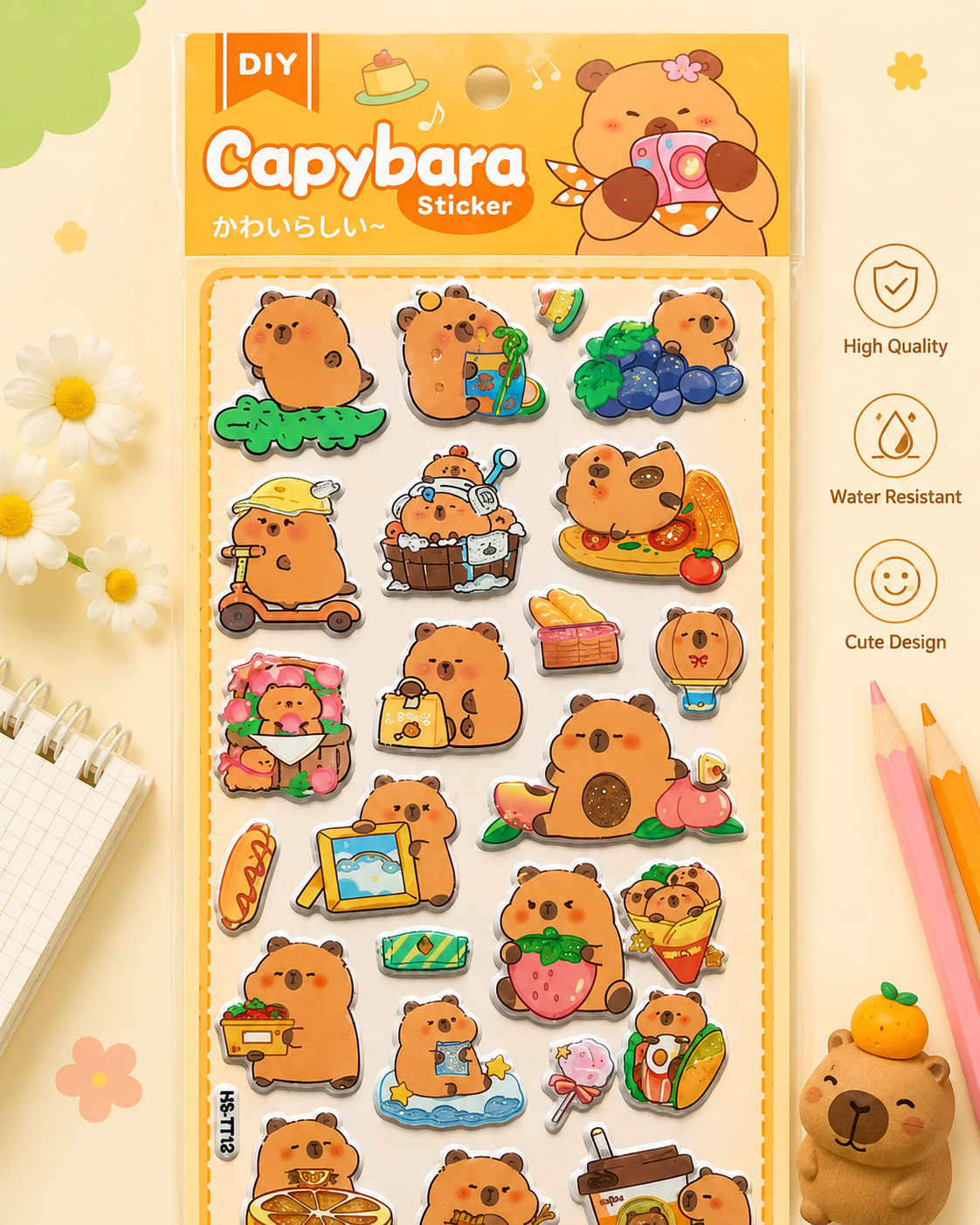 3D Cartoon Stickers set of any 2