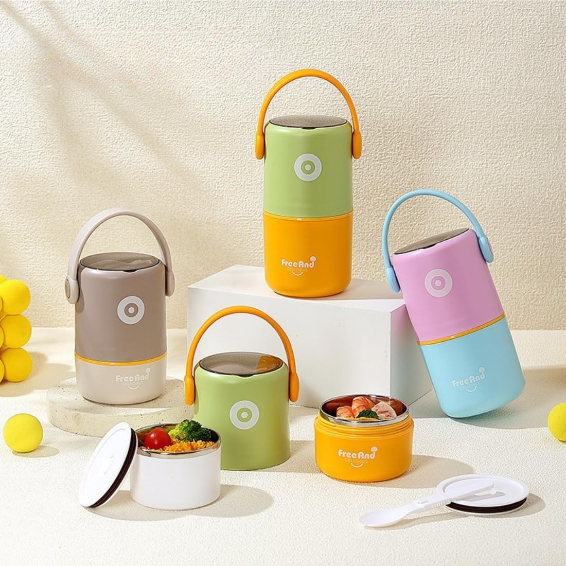 Double Layer Stainless Steel Lunch box (1pc)