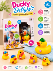 Ducky Delights – 6-Piece Baby Bath Toy Set