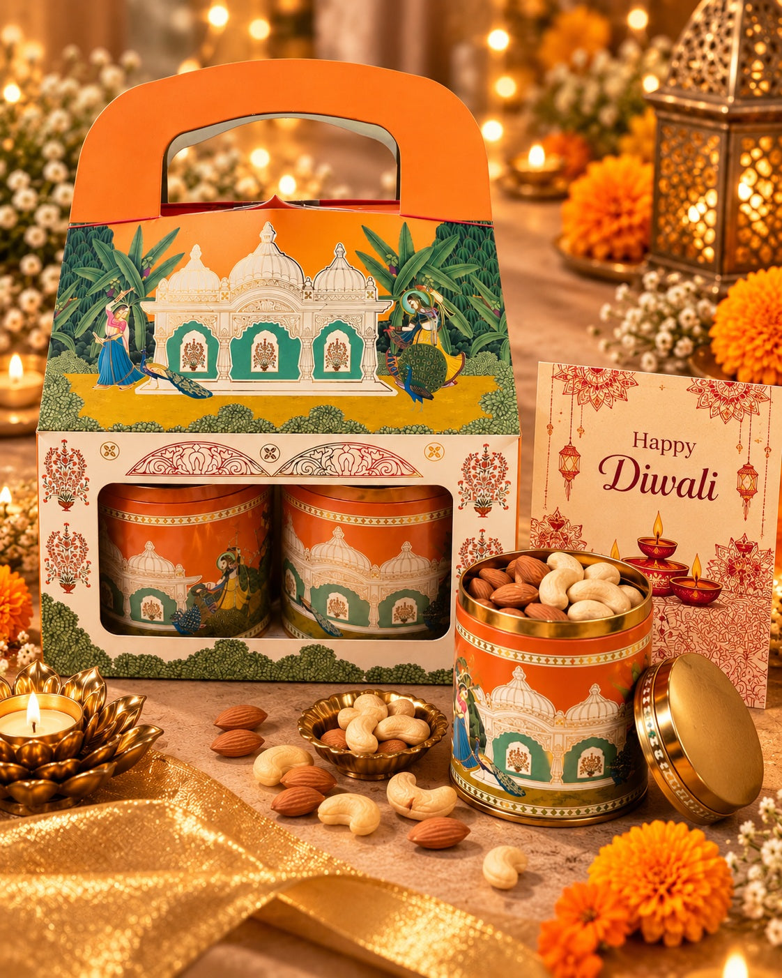 GG Luxe Gourmet Hamper 1 – Premium Almond & Cashew Diwali Gift Hamper (GGLGH1)