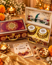 GG Luxe Gourmet Hamper 2- Premium Wooden Dry Fruit Gift Box (GGLGH2)
