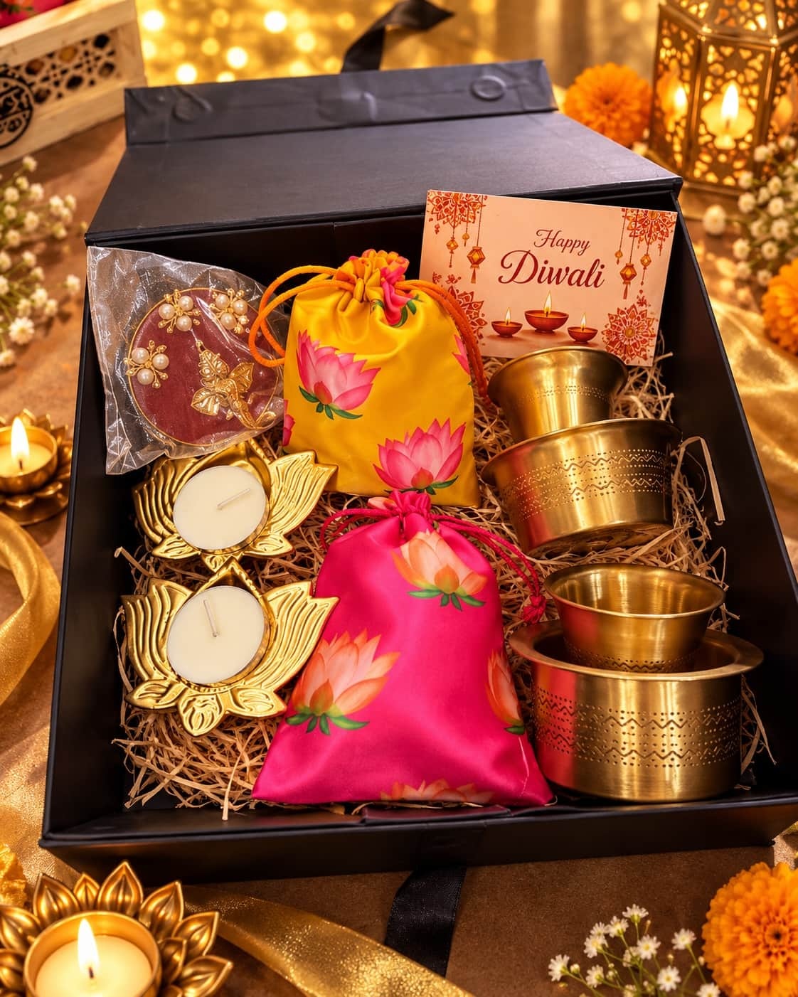 GG Luxe Gourmet Hamper 7 – Copper Dabara & Dry Fruit Gift Hamper (GGLGH7)