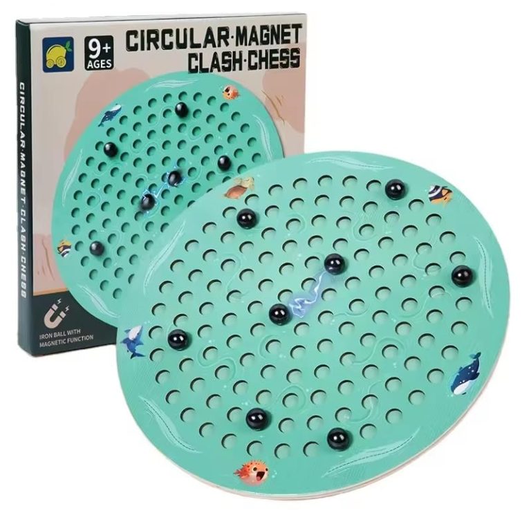 Circular Magnet Clash Chess Game