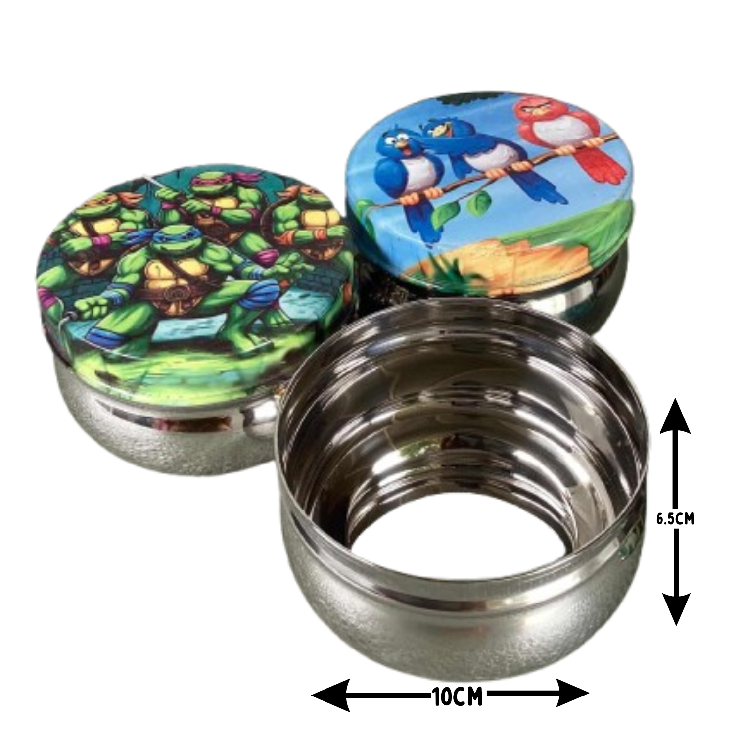 Stainless Steel Cartoon Print Snacks Box