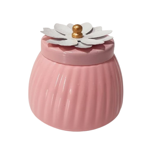 Metal Jar - Light Pink