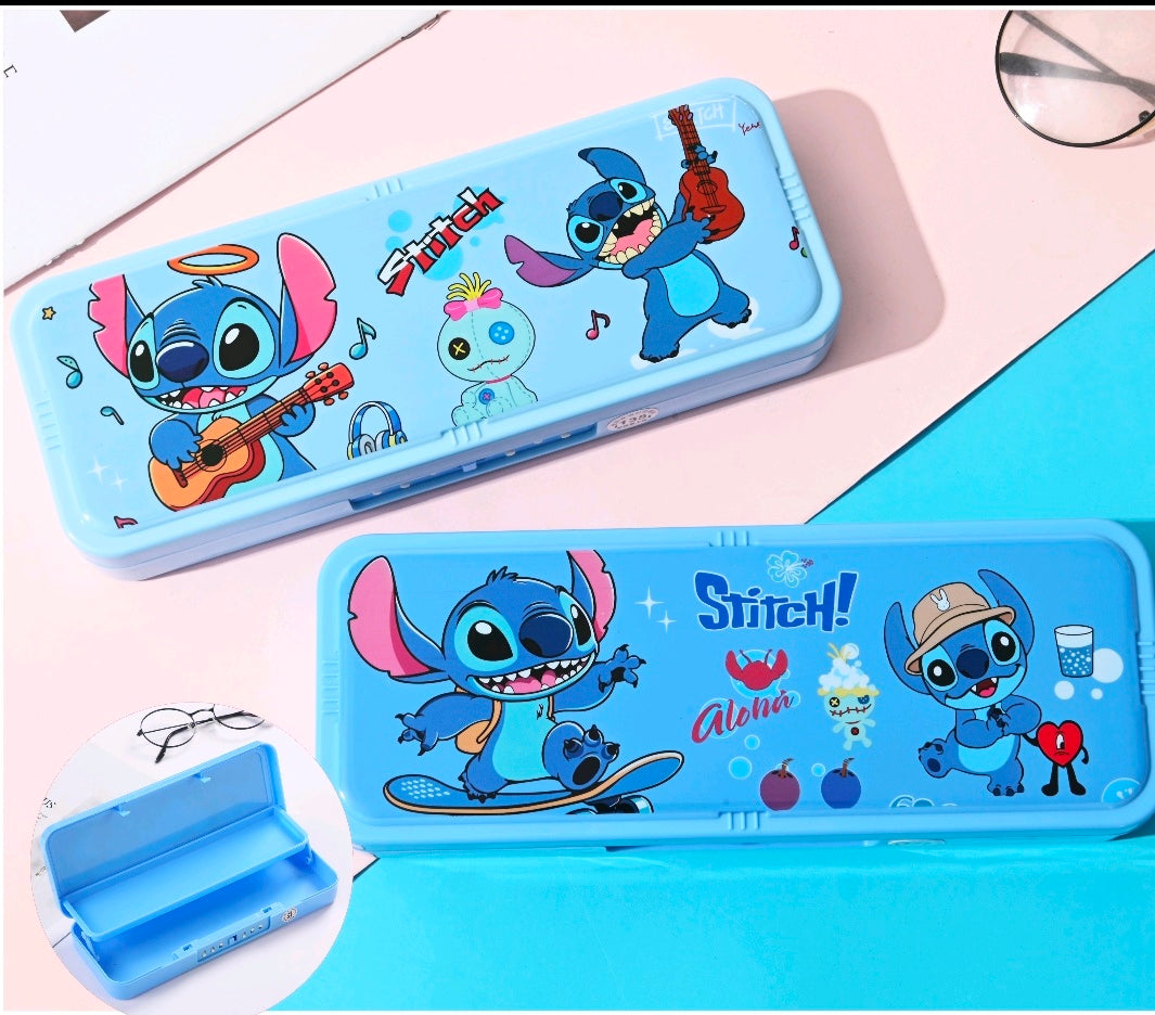 Stitch Theme Pencil Box with Password