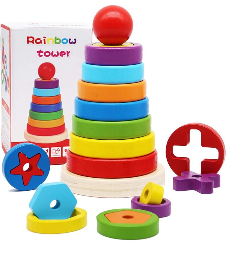 Rainbow Tower With Shapes