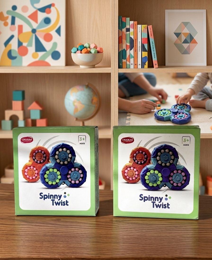 Magic Bean Rotating Cube is a Multicolour six-Sided Handheld Fidget Toy Spinner for Stress Relief, Brain Stimulation,...
