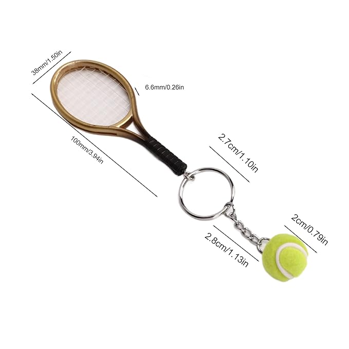 Tennis Racket Keychain (1pc)
