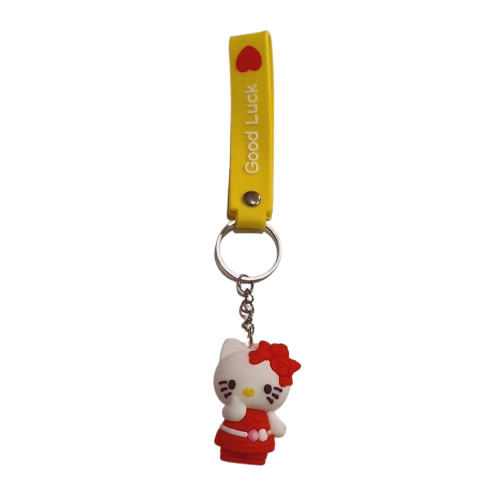 Kitty Keychain with Good Luck Strap (1pc)
