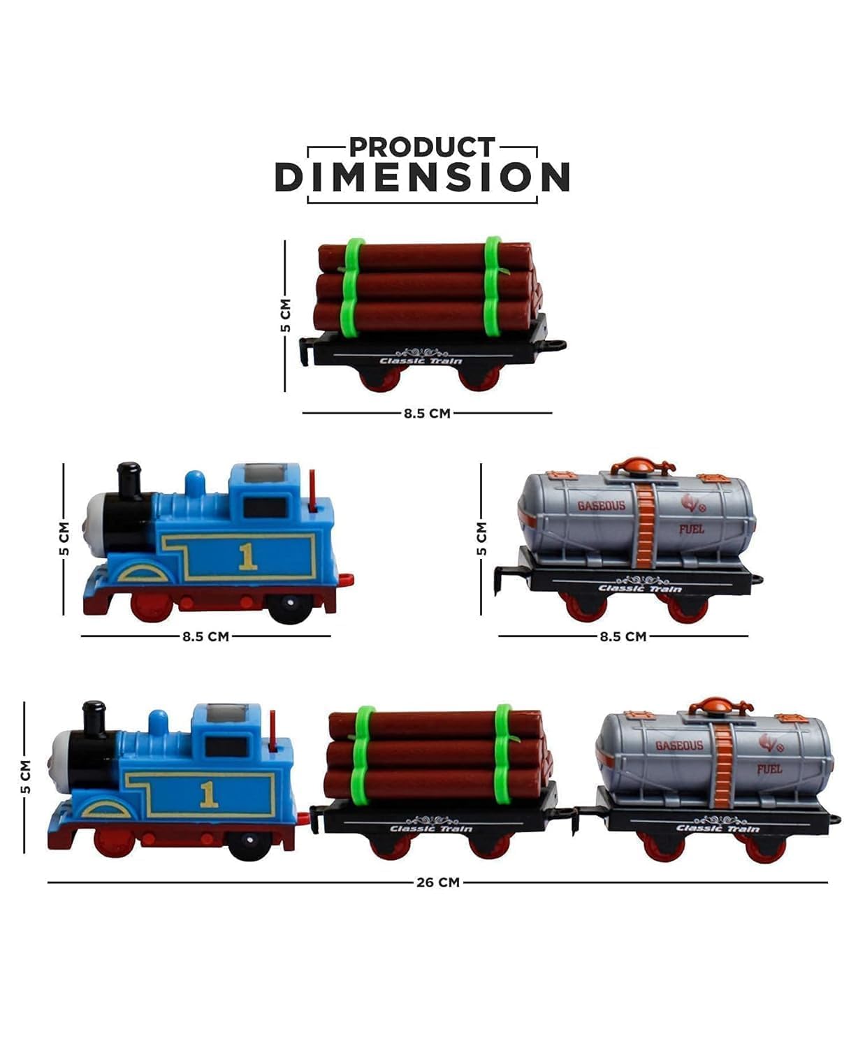 Thomas Cartoon Train Toy Set with Track