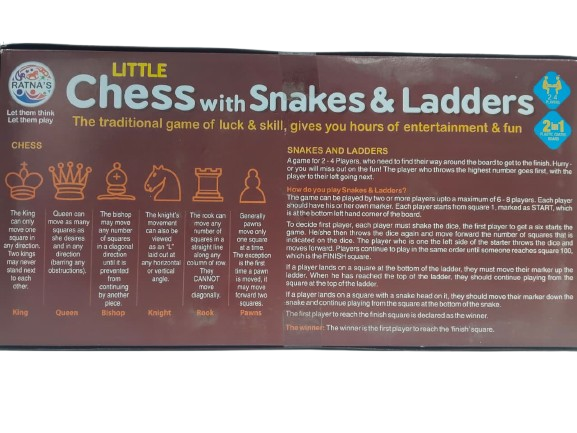 2 in 1 chess with snakes ladders