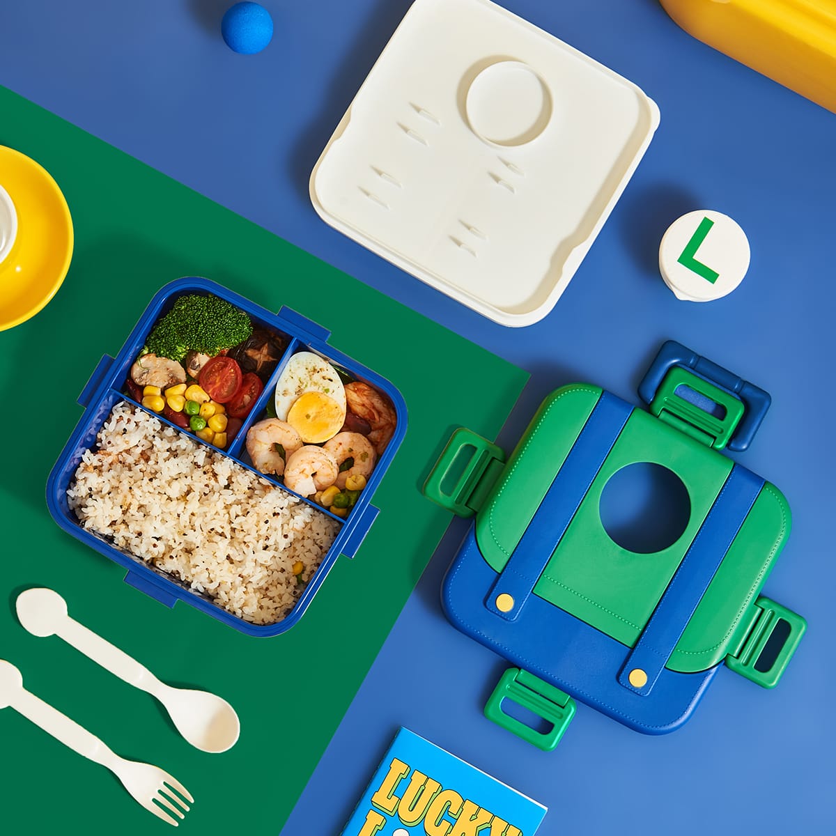 3 Partition Mario Bento Lunch Box (750ml)