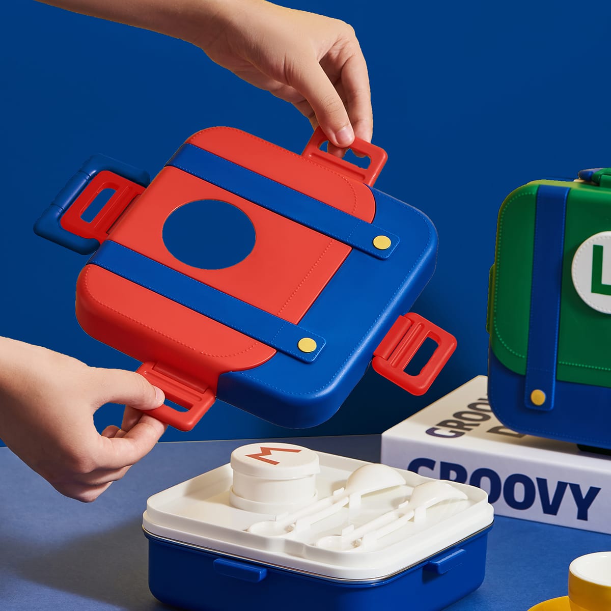 3 Partition Mario Bento Lunch Box (750ml)