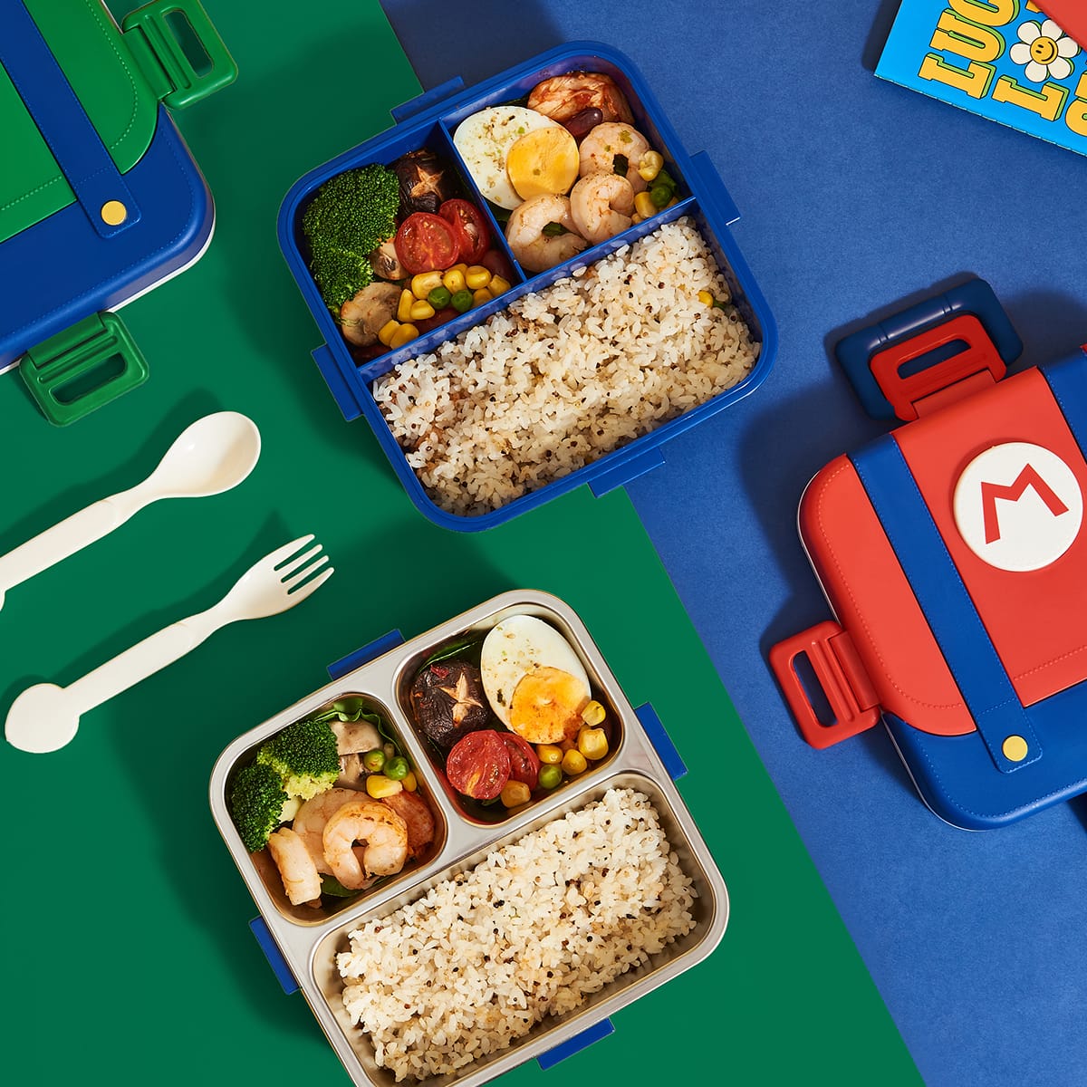 3 Partition Mario Bento Lunch Box (750ml)