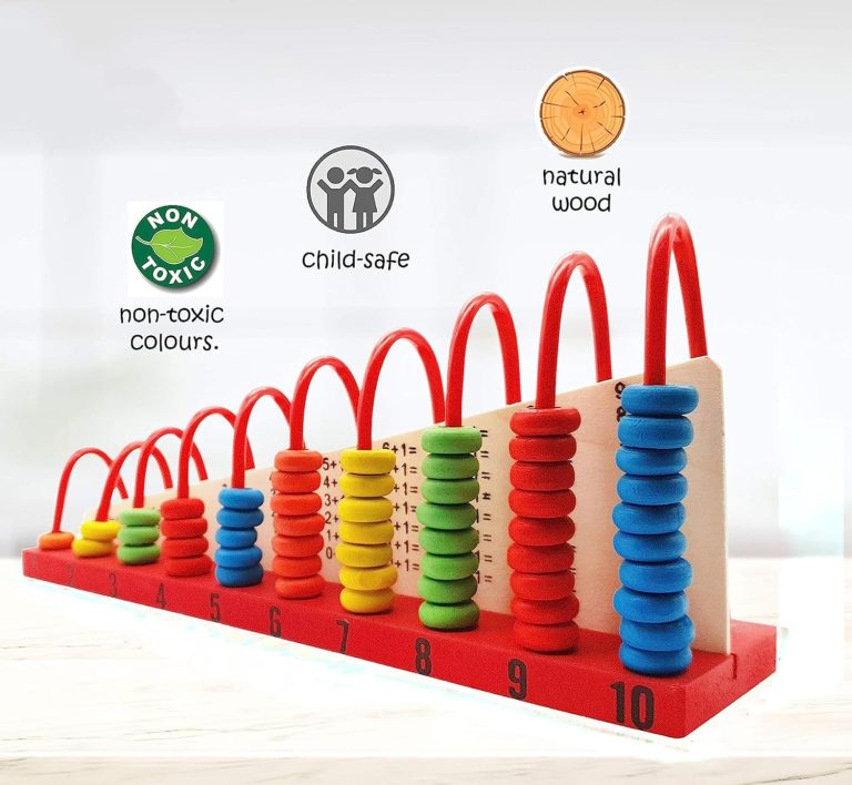 Wooden Abacus Calculation Shelf