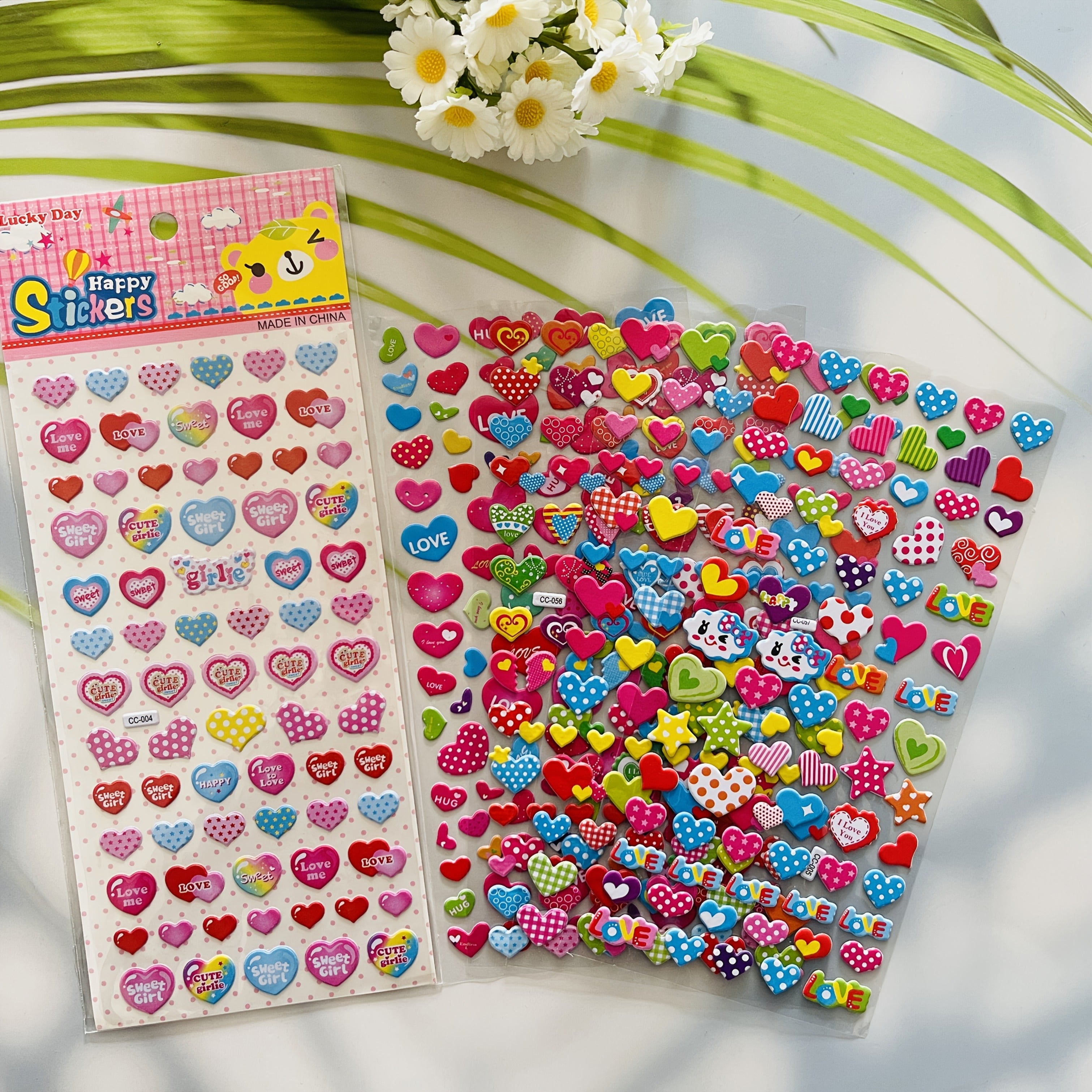 Puffy 3D Stickers set of any 3