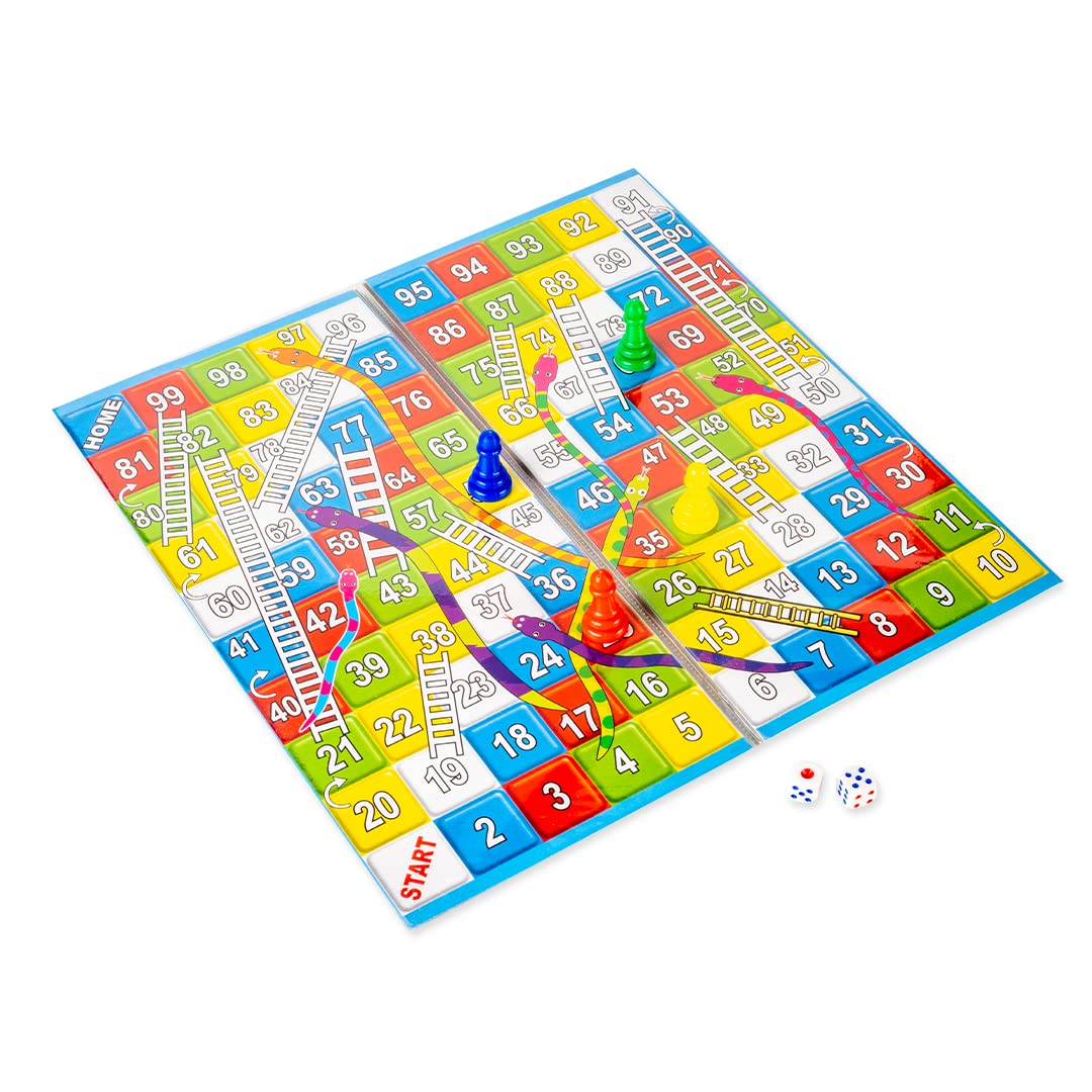 2 in 1 chess with snakes ladders