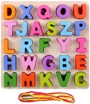 Alphabets board capital letters with Lacing