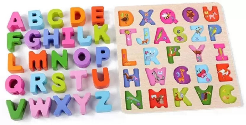 Alphabets board capital letters with Lacing