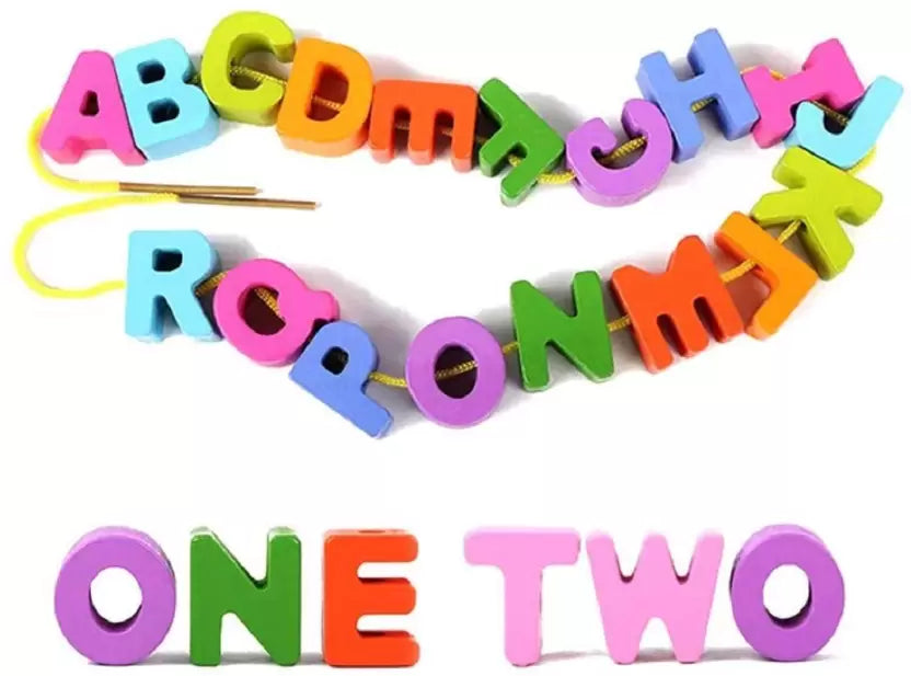 Alphabets board capital letters with Lacing