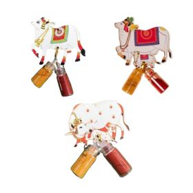 Wooden Haldi Kumkum Set (1pc)