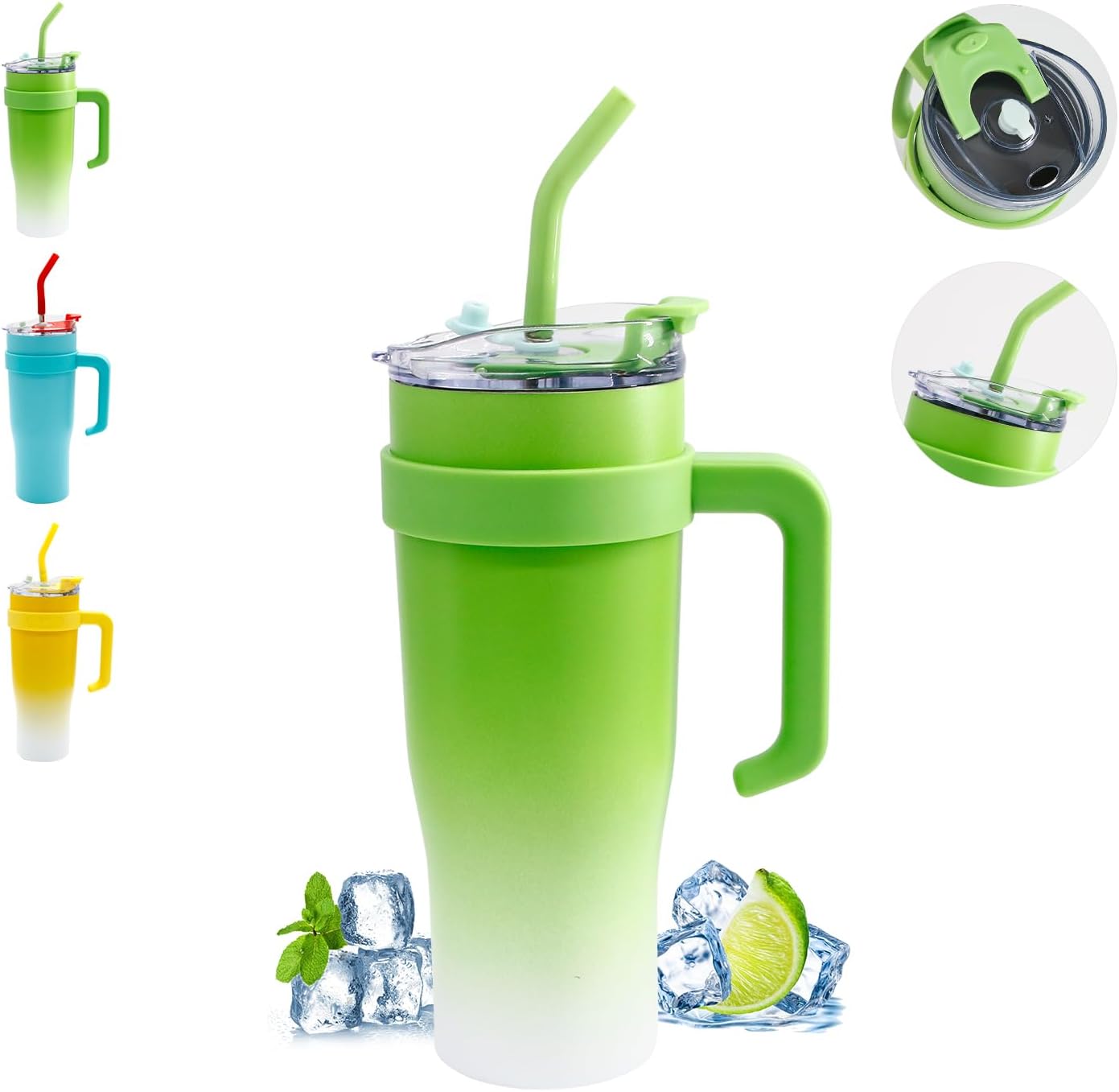 Dual Colour Stainless Steel tumbler Bottle with Charms -1200ml (1pc)