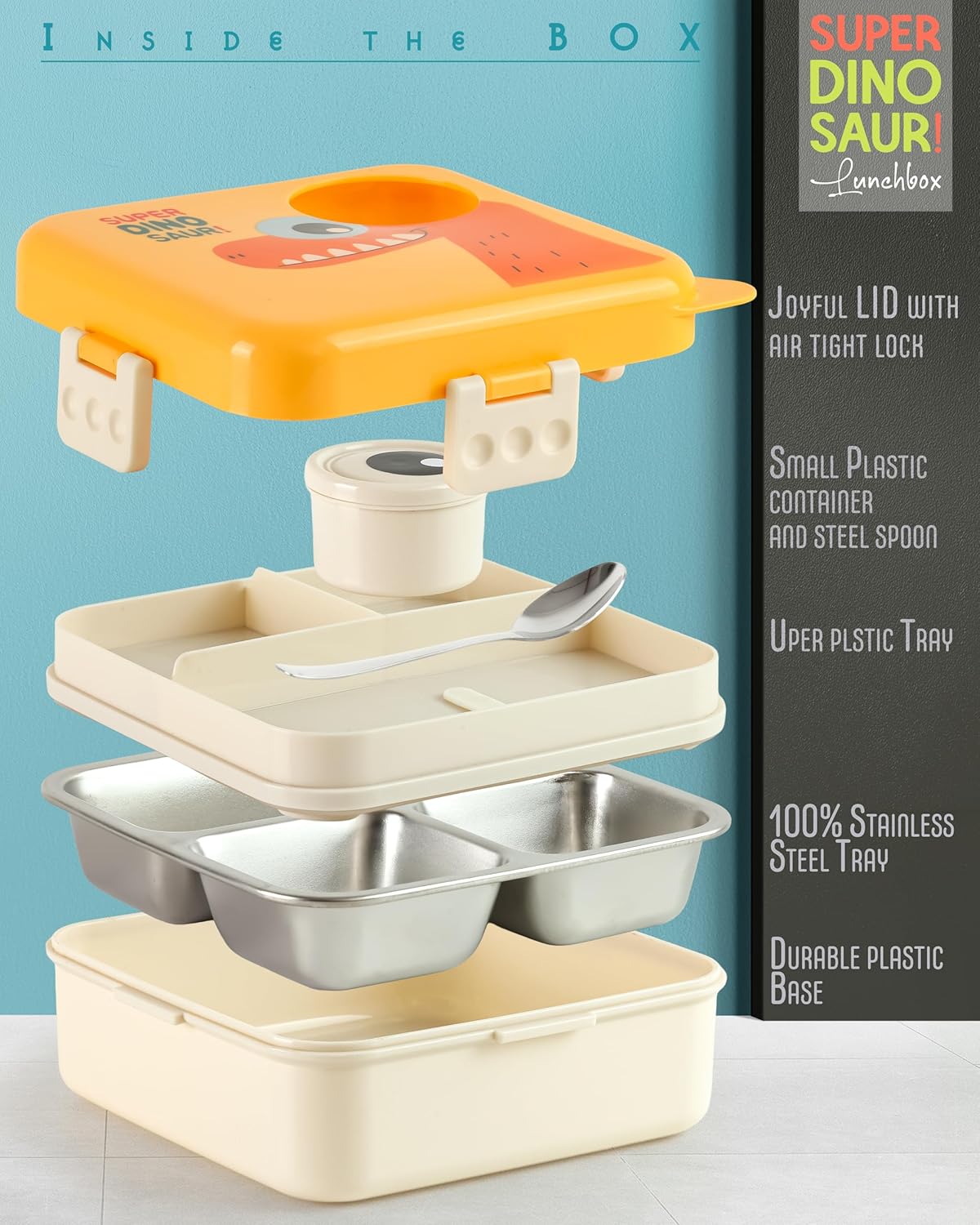 Dino Lunch Box Stainless Steel