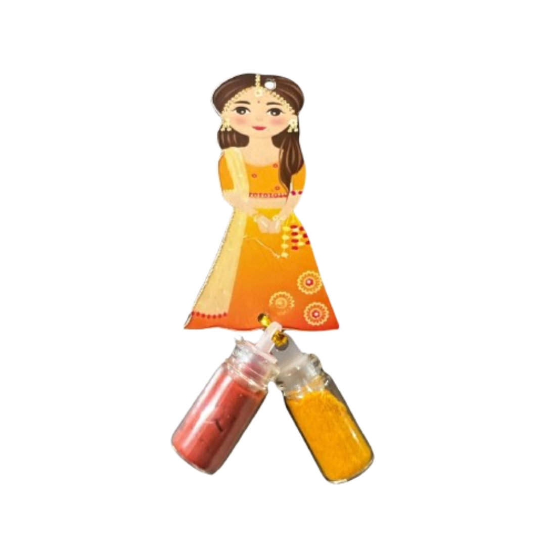 Wooden Haldi Kumkum Set (1pc)