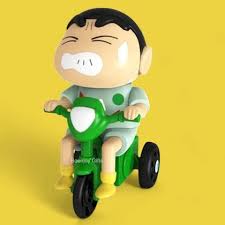 Shinchan pulling Tricycle
