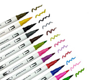 24 Colours Dual Tip Brush Marker Pens