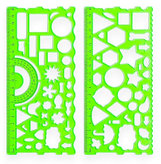 Multifunctional Drawing Template Geometric Ruler stencil
