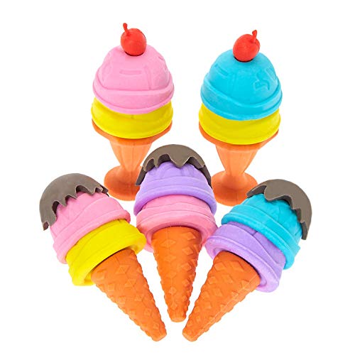 Ice cream cone and sundae 3D Erasers(1pc)
