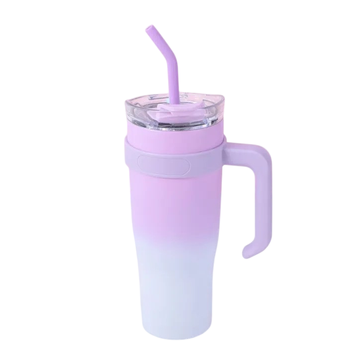 Dual Colour Stainless Steel tumbler Bottle with Charms -1200ml (1pc)