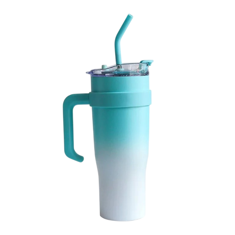 Dual Colour Stainless Steel tumbler Bottle with Charms -1200ml (1pc)