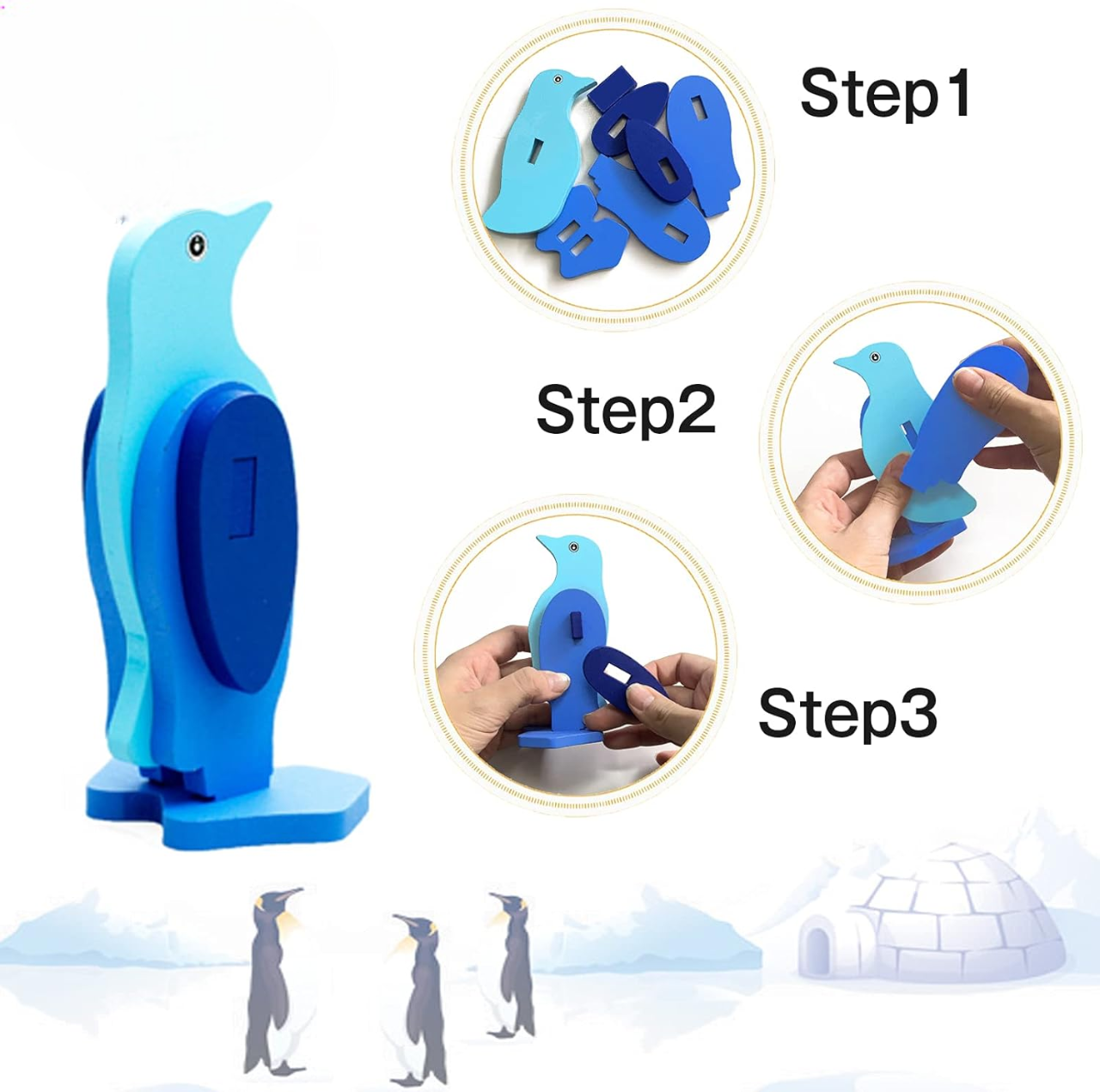 Wooden 3D Puzzle (1pc)