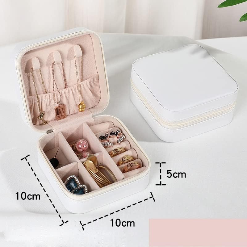 Leather Zipper Portable Jewel Box (1pc)