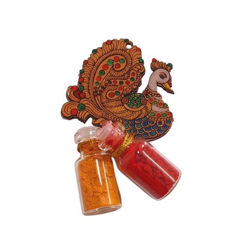 Wooden Haldi Kumkum Set (1pc)