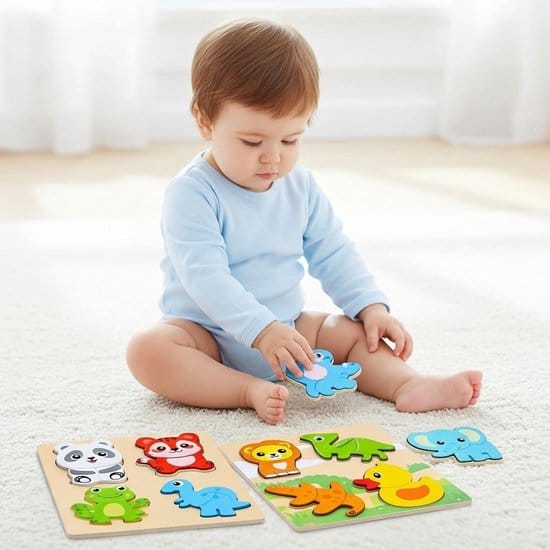 Wooden Chunky Puzzles (1pc)