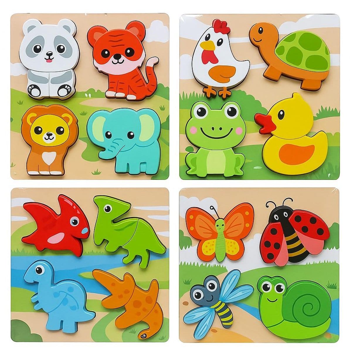 Wooden Chunky Puzzles (1pc)