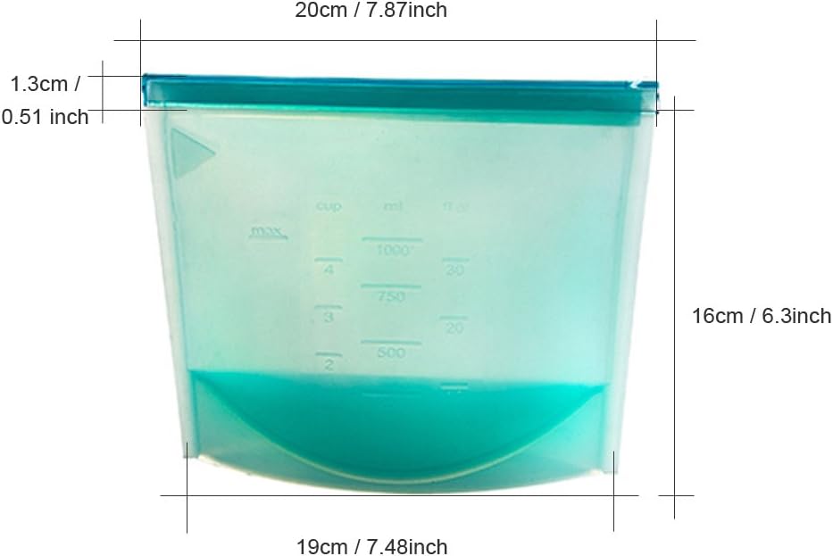 1000 ml Silicone Food Storage Bag (1pc)