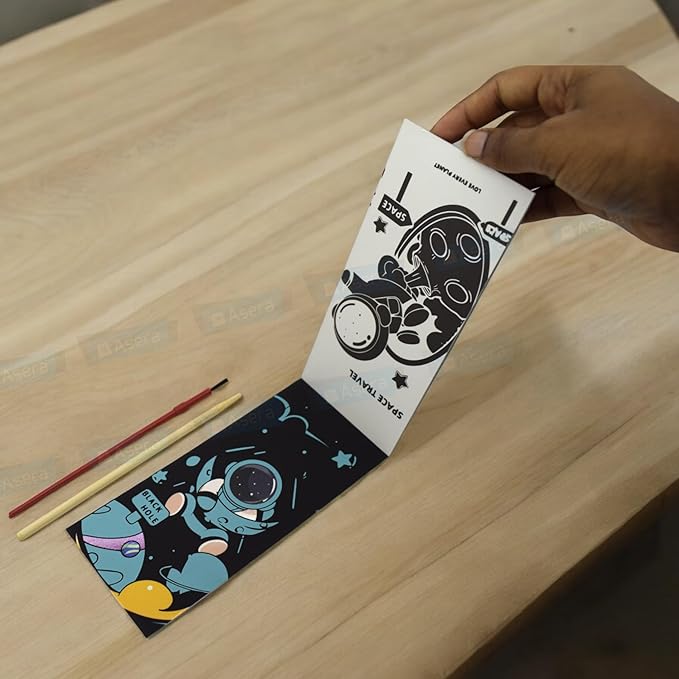 2 in 1 Scratch Book and Water coloring book