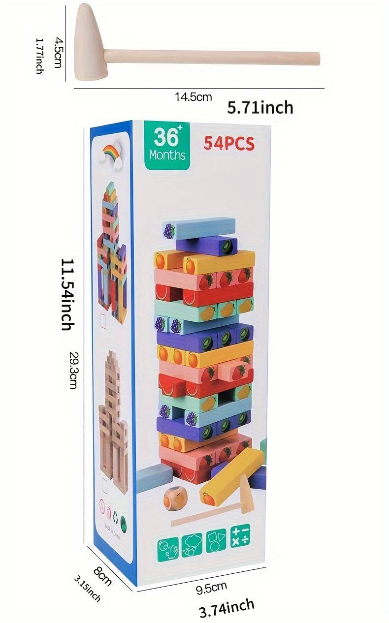 3 in 1 Fruits Jenga stacking