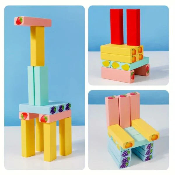 3 in 1 Fruits Jenga stacking