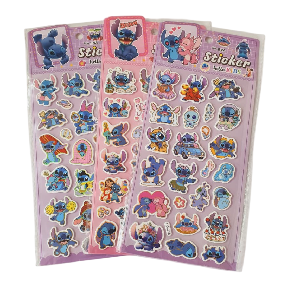 Stitch Cartoon Sticker Sheets (1pc)