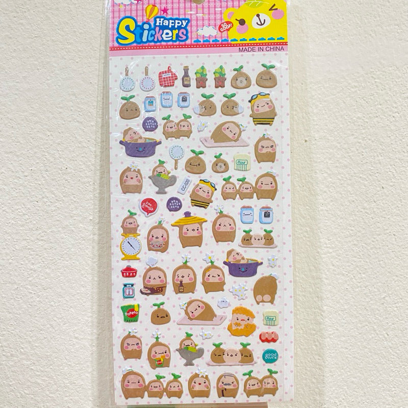 Puffy 3D Stickers set of any 3