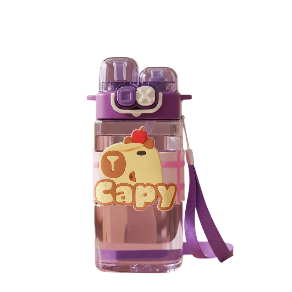 Cartoonistic Dual Drinking Caps Water Bottle (1pc)-500ml